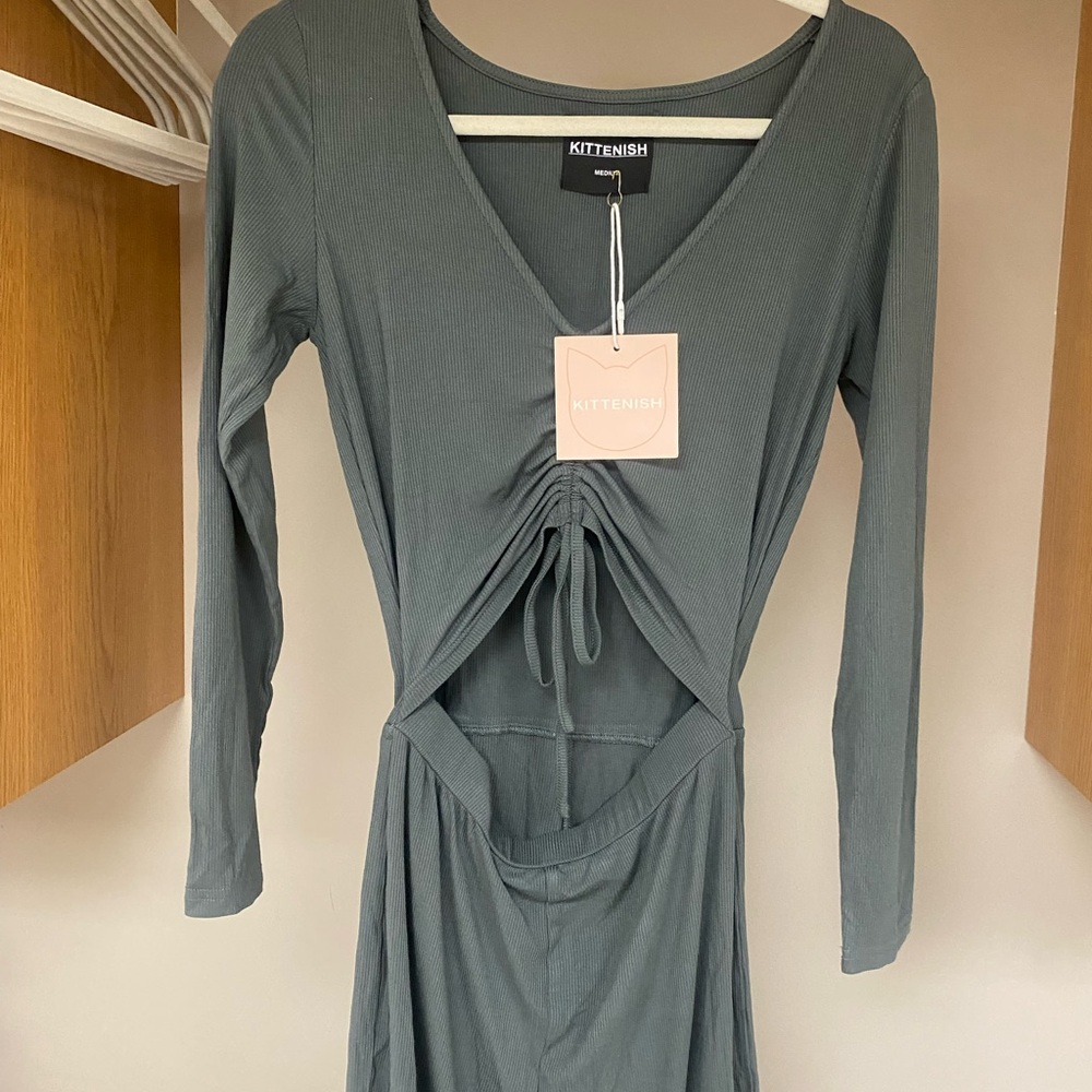 Kittenish Charcoal Casual Jumpsuit - Picture 2 of 9